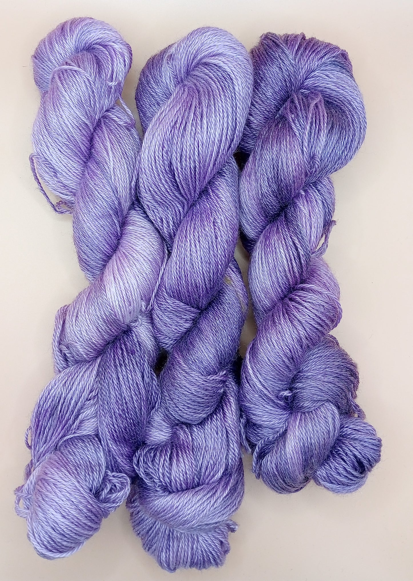 100G Merino/Tencel hand dyed luxury Yarn 4 Ply- "Violet Whisper"