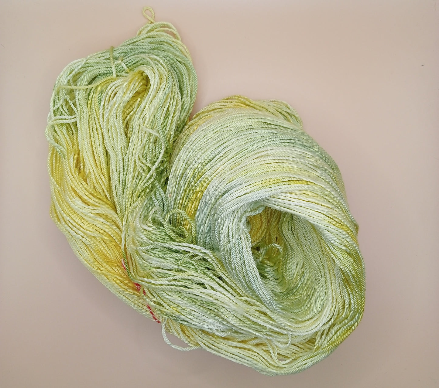 100G Merino/Silk hand dyed luxury Yarn 4 Ply- "Lemon n Limes"
