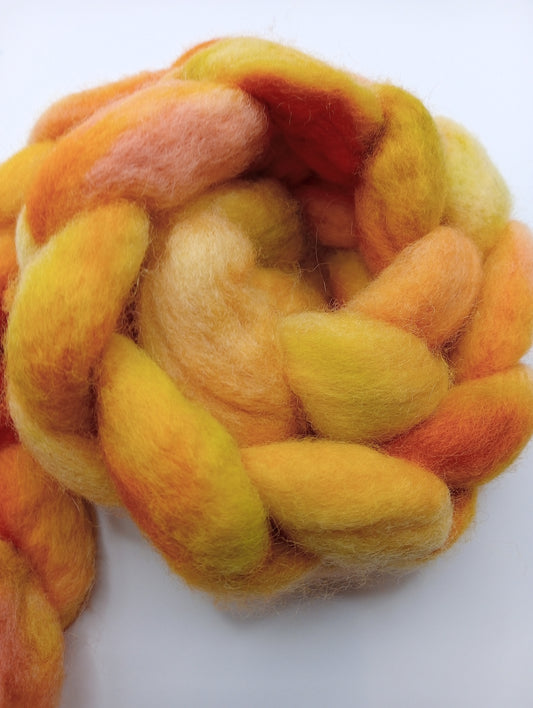 "Springtime" Bluefaced Leicester hand dyed luxury blend 100g"