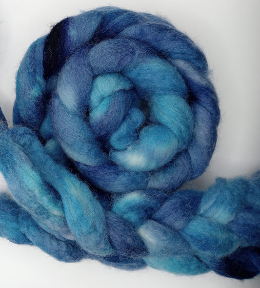 "Oceanic" Bluefaced Leicester hand dyed luxury blend 100g"