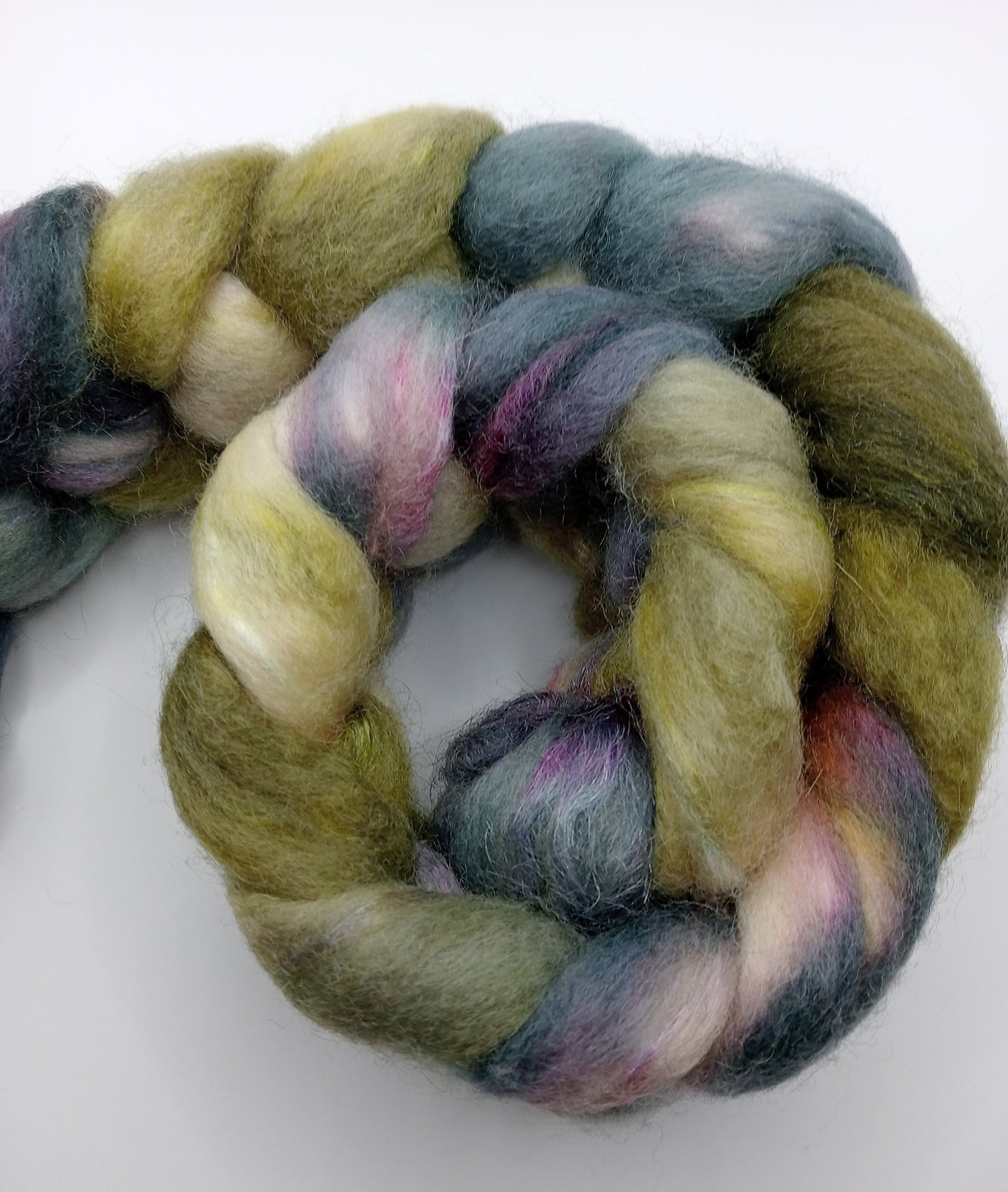 "Ametrine" Bluefaced Leicester/Trilobal nylon hand dyed luxury blend 100g"