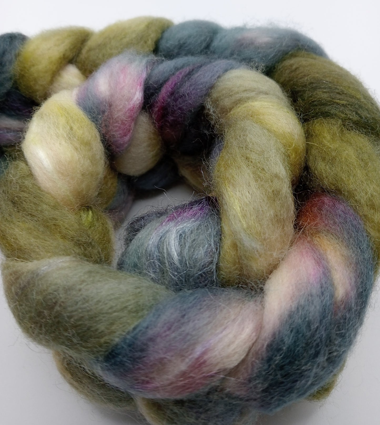 "Ametrine" Bluefaced Leicester/Trilobal nylon hand dyed luxury blend 100g"