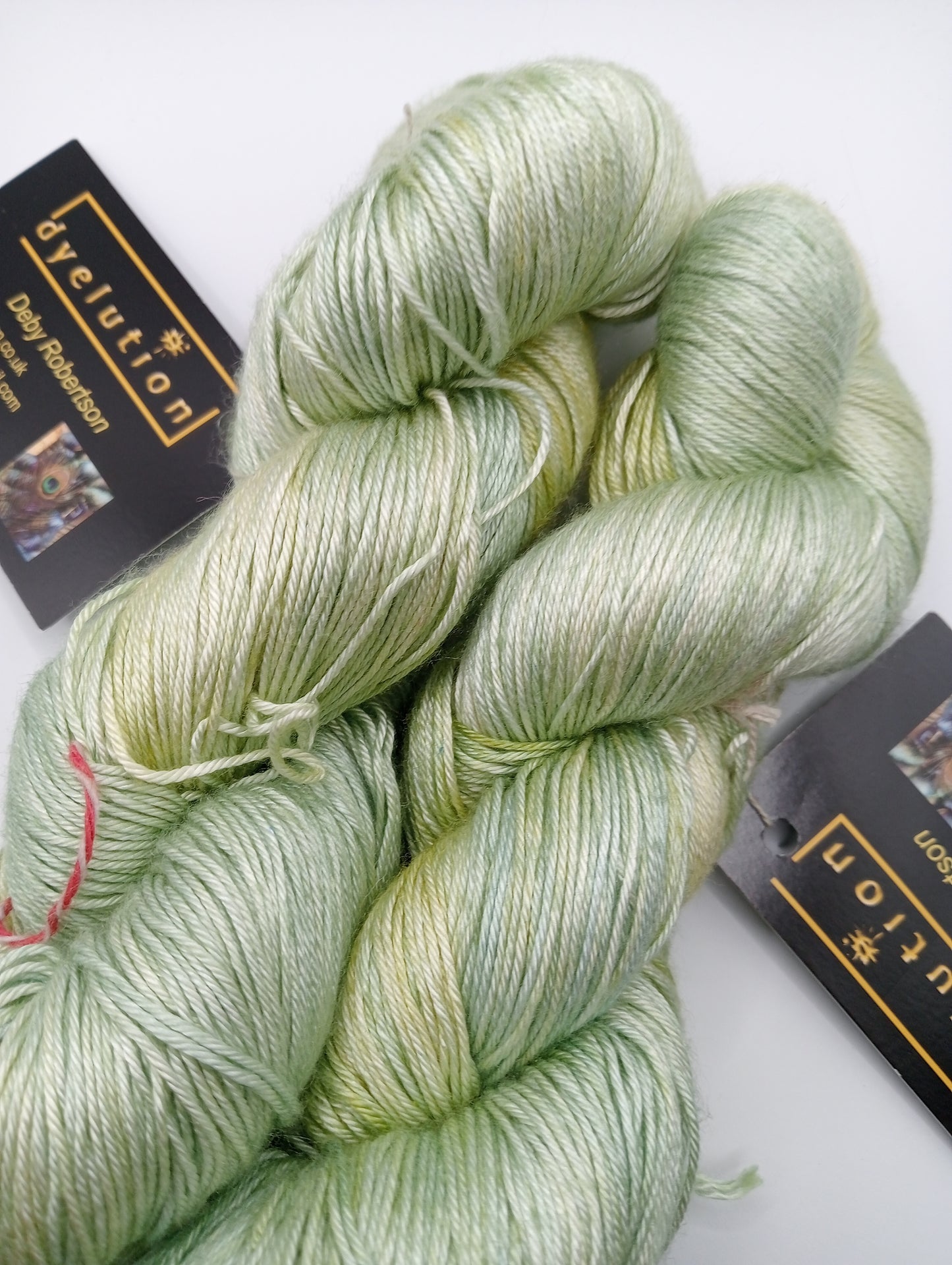 100G 'A' Grade Pure Mulberry Silk 4 Ply- "Pistachio"  Hand Dyed