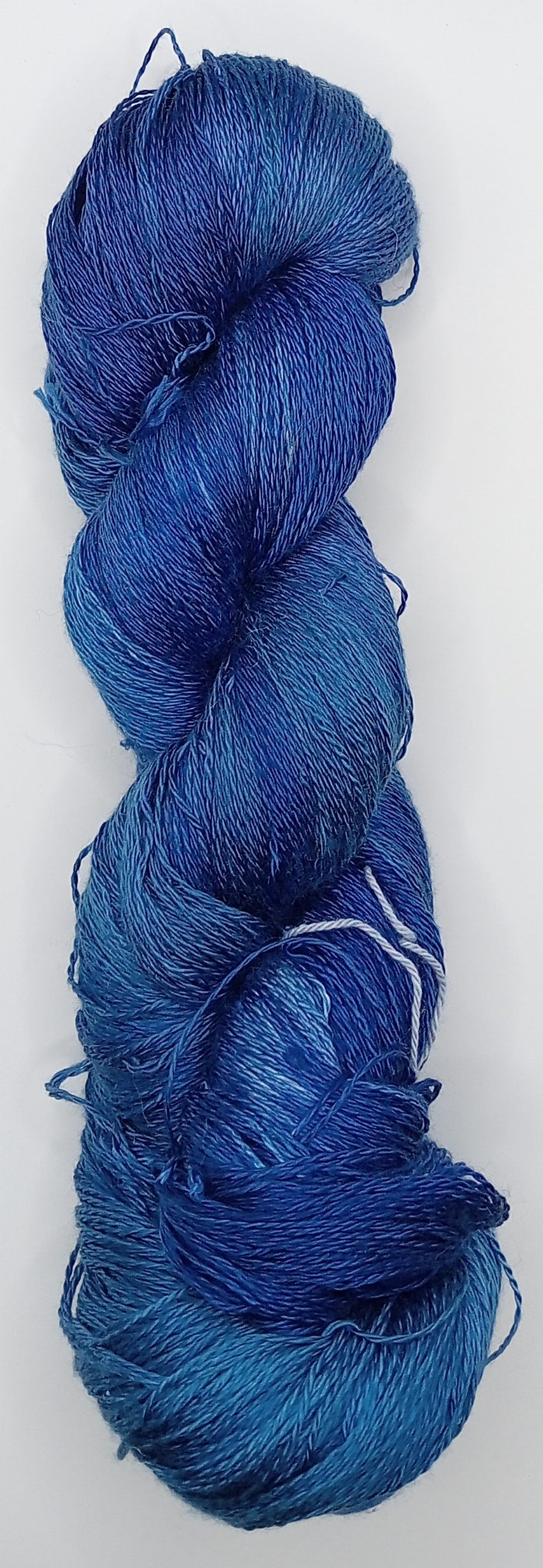 100G 'A' Grade Pure Mulberry Silk- "Royal Blues" Hand Dyed Luxury Lace weight