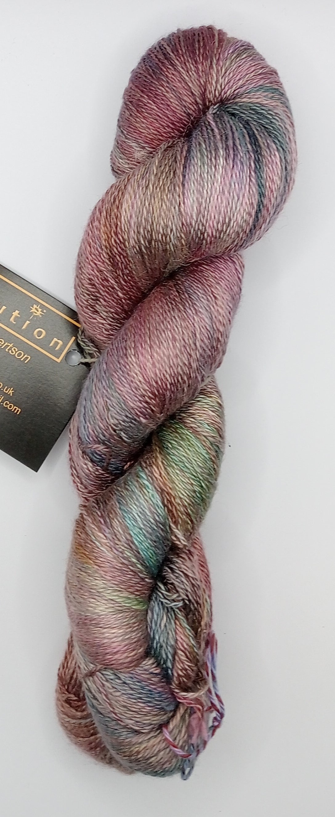100G 'A' Grade Pure Mulberry Silk- "Raspberry and copper tones" Hand Dyed Luxury Lace weight