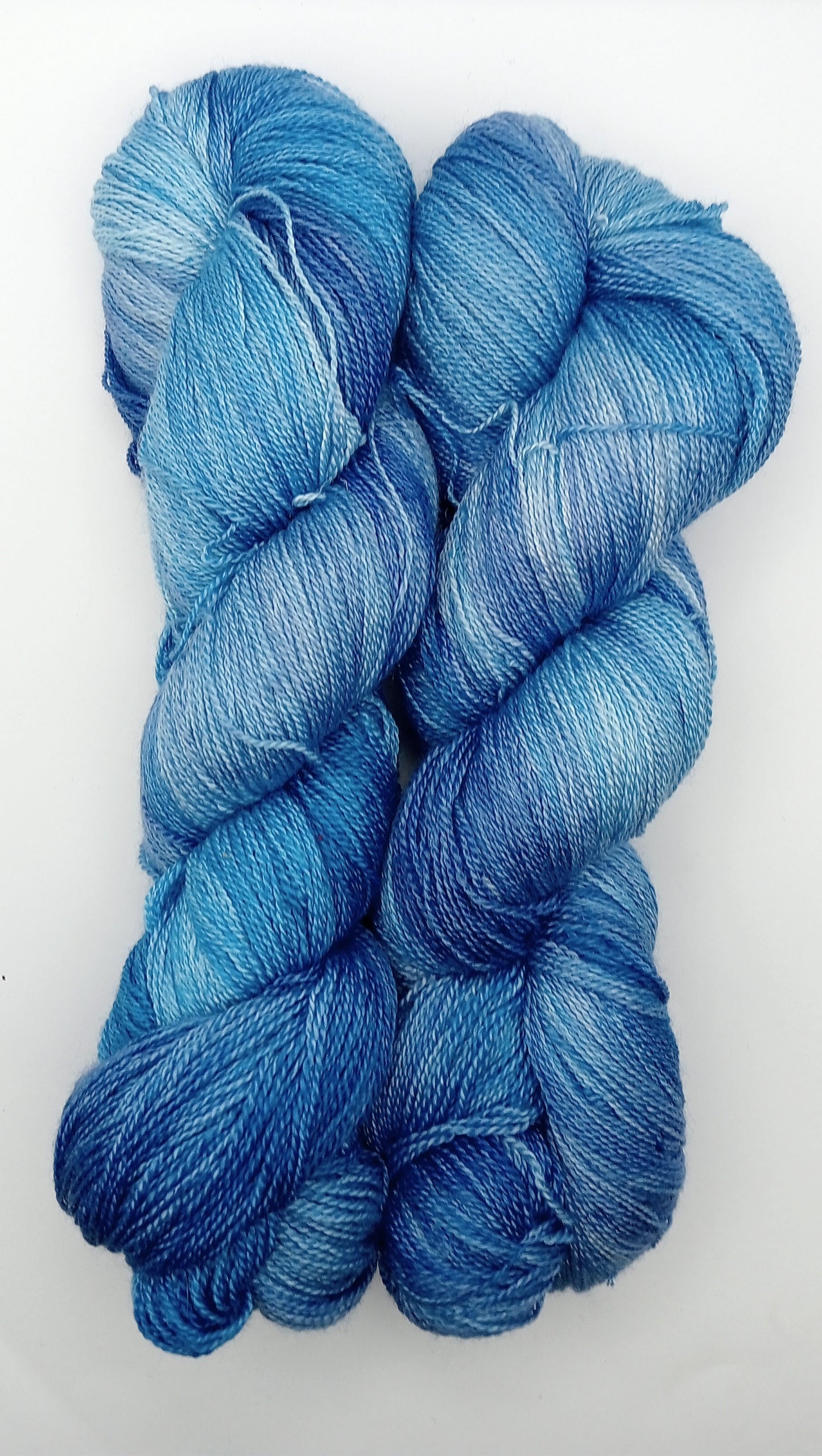 100G Merino/Silk hand dyed Lace weight Yarn- "Ocean Depths"