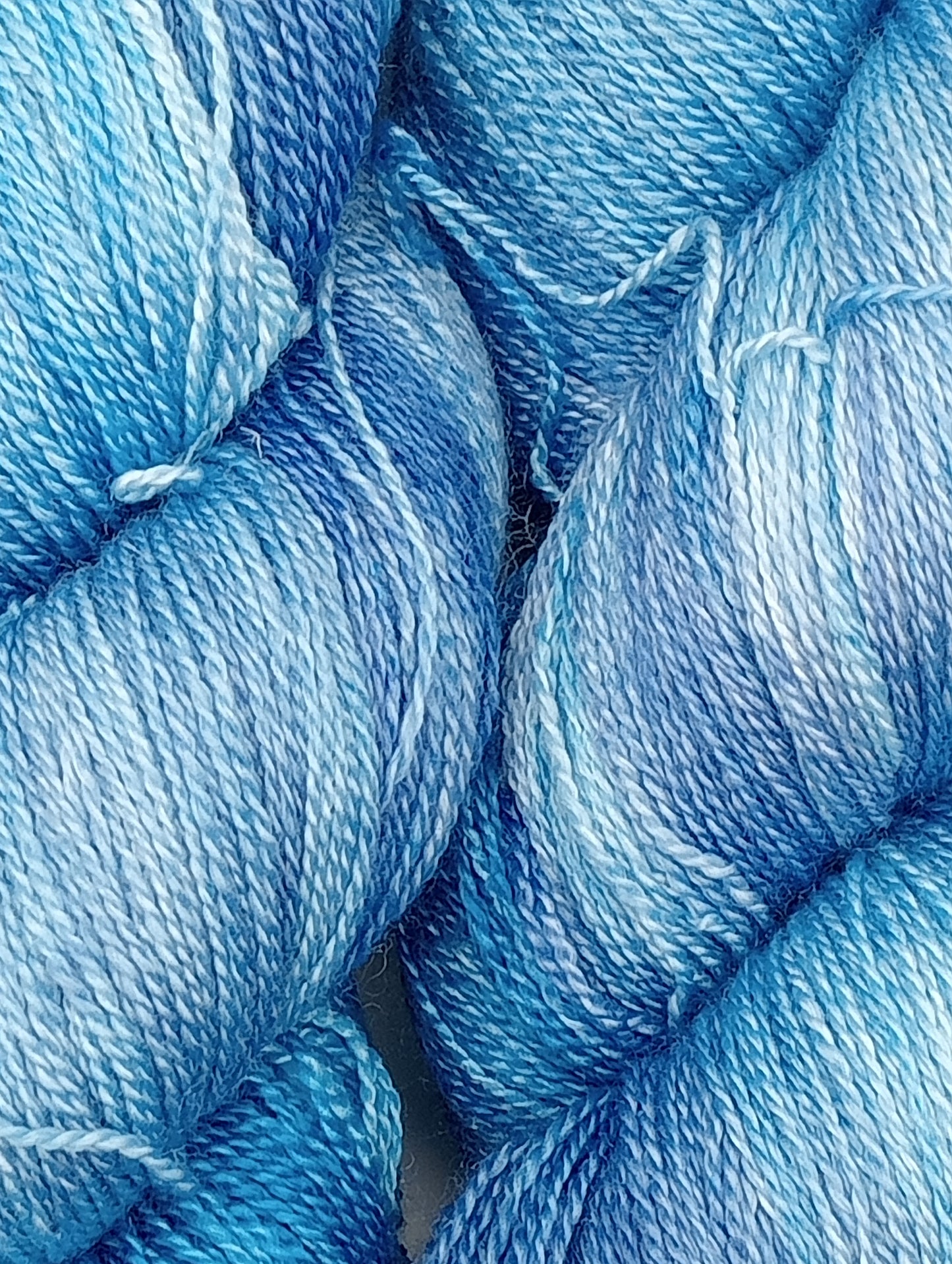 100G Merino/Silk hand dyed Lace weight Yarn- "Ocean Depths"