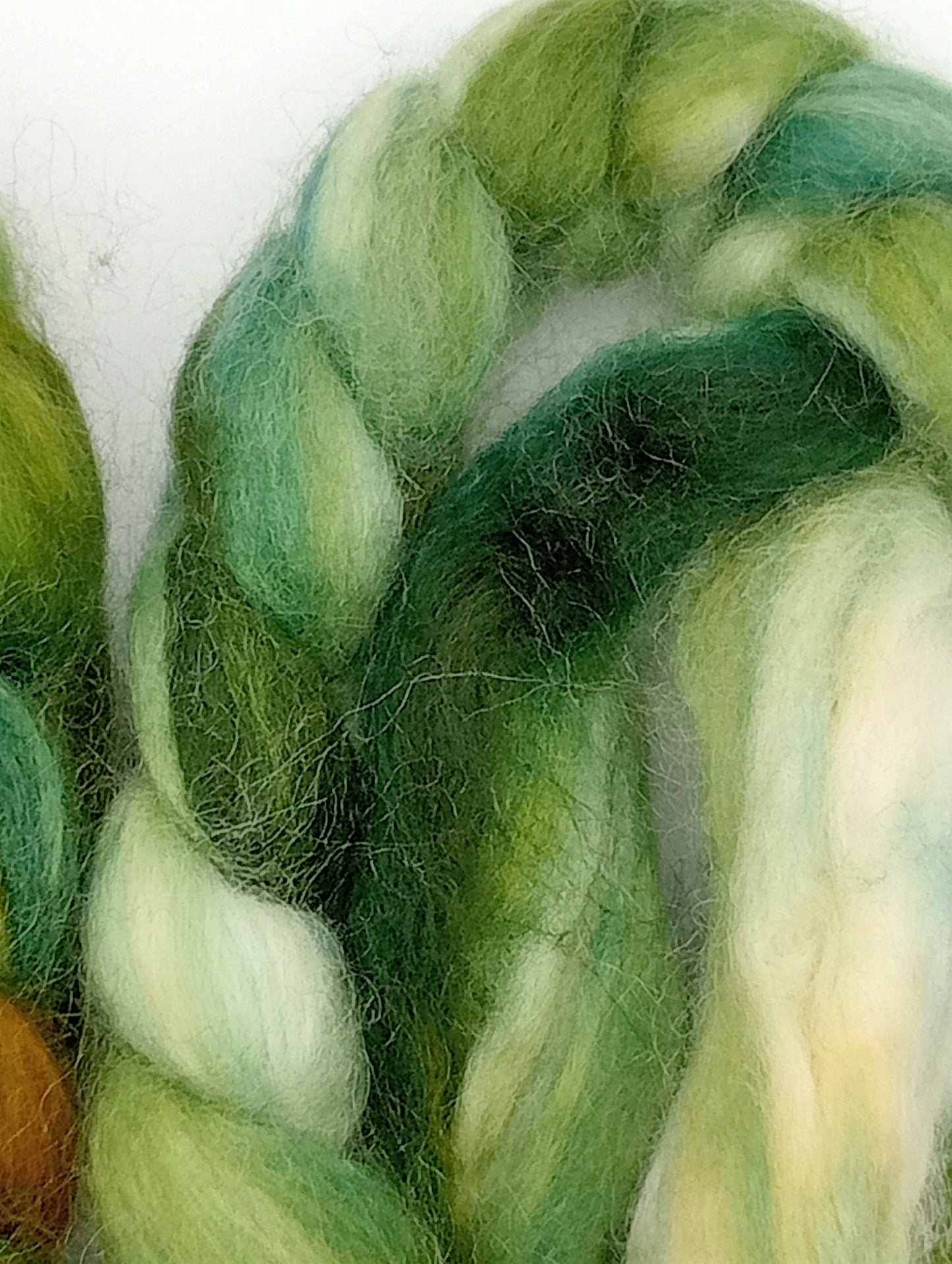 50G Hand dyed Cashgora- "Advocado"