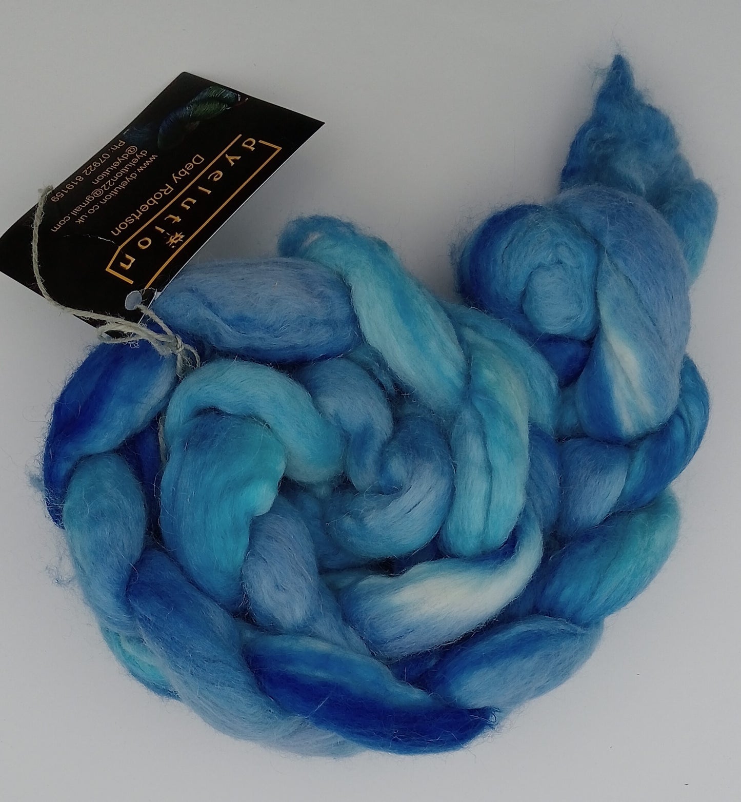 100G Hand dyed Royal baby alpaca- "Polar Express"