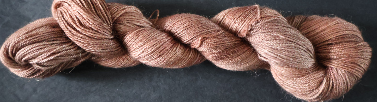 Baby Alpaca/Silk/Cashmere hand dyed Yarn 4 Ply- "Totara"