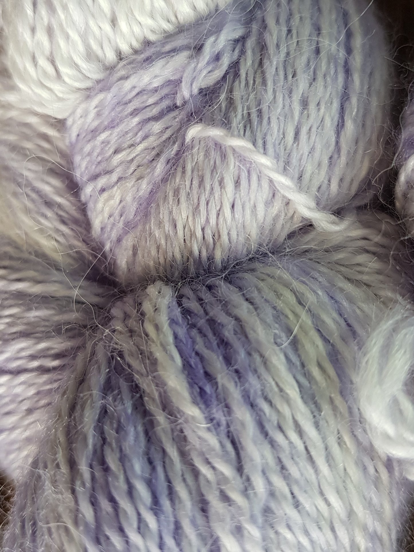 100G BFL/Silk hand dyed Lace Weight Yarn- "A Touch of Frost" - *SALE*