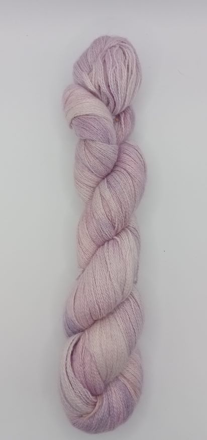 100G Alpaca/SIlk/Cashmere hand dyed Lace Weight Yarn- "Helibore" - **SALE