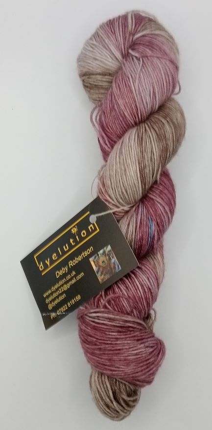 100G Merino/baby Alpaca/Silk hand dyed Yarn 4 Ply- "Vintage Elegance"