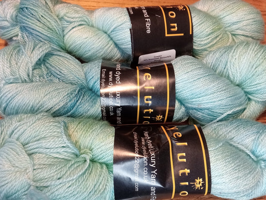 100G Merino/Tencel hand dyed luxury Yarn 4 Ply- "Celadon"