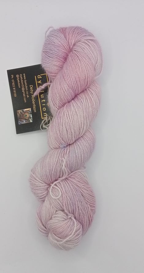 100G Alpaca/Silk/   Cashmere hand dyed 4 ply Yarn- "Apricity"
