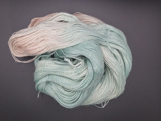 100G Baby Alpaca/Silk/Linen hand dyed Lace Weight Yarn- "Rowan" - **SALE ITEM